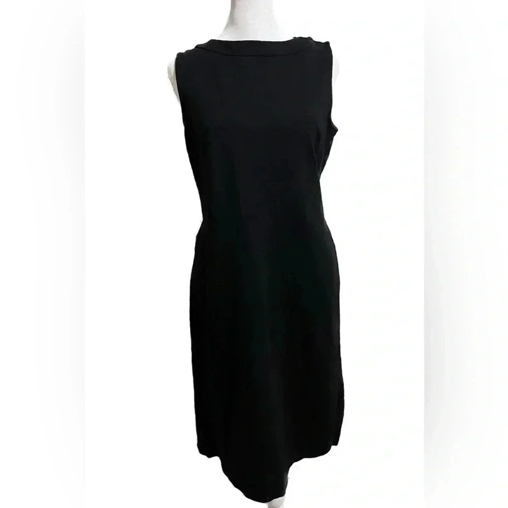 Talbots sleeveless black dress size 6